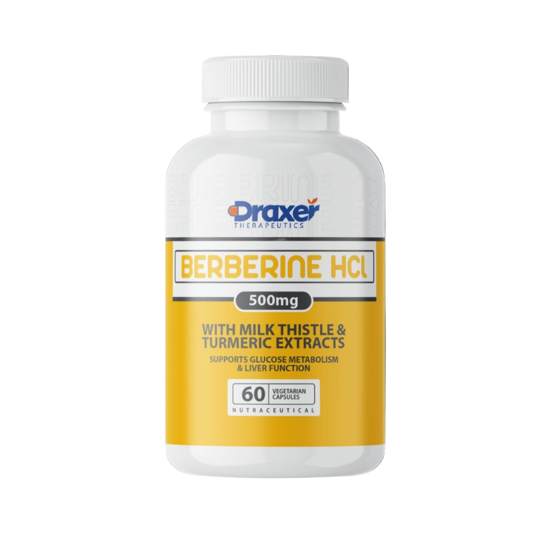 Berberine HCL Capsules (with Milk Thistle & Tumeric Extract), 60 Capsules