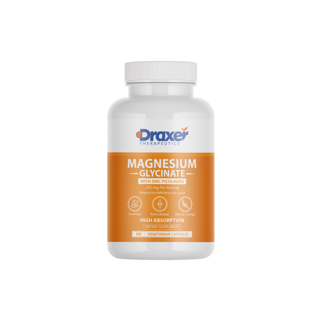 Magnesium Glycinate with Zinc Picolinate, 60 Capsules, Draxer