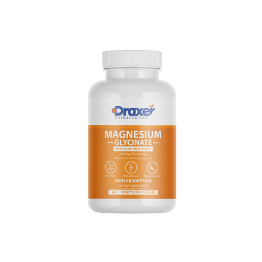 Magnesium Glycinate with Zinc Picolinate, 60 Capsules, Draxer