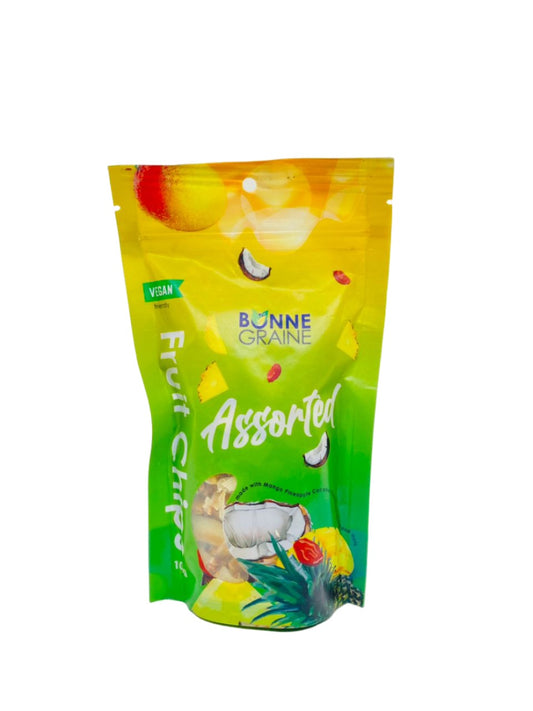 Assorted Fruit Chips, 100g, Bonne Graine
