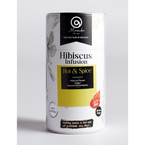 Hibiscus Infusions (Tube Pack), 24 Teabags, Maseda Teas
