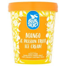 Blue Skies Mango & Passion Fruit Ice Cream, Dairy Free, Vegan, 125ml