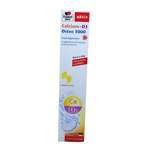 Calcium+D3, Osteo 1000 Effervescent Tablets, Doppelherz Aktiv, 15 Tablets