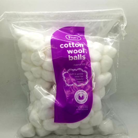 Cotton Wool Balls, 100% Cotton, 100 Balls