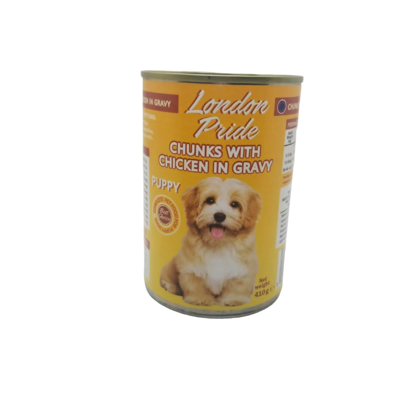 Dog Food, Puppy, Chicken Chunks with Gravy, London Pride, 410g
