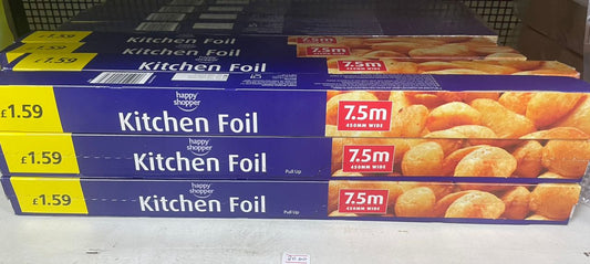 Kitchen Foil 7.5m x 45cm, Happy Shopper