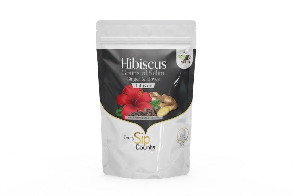 Hibiscus, Ginger, Cloves and Grains of Selim Infusion, Afro Tea