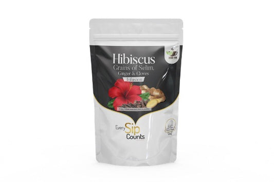 Hibiscus, Ginger, Cloves and Grains of Selim Infusion, Afro Tea