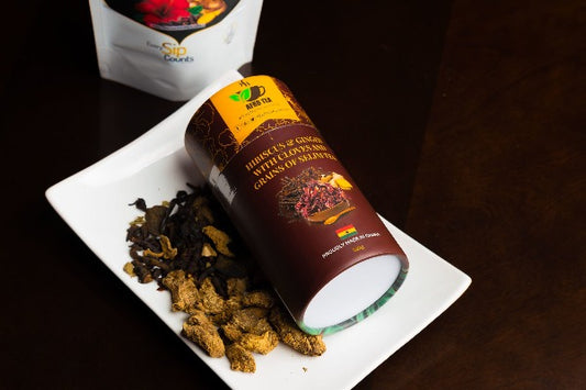 Hibiscus, Ginger, Cloves and Grains of Selim Infusion, Afro Tea