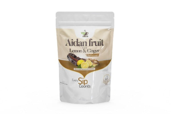 Prekese (Aidan Fruit) with Lemon & Ginger Infusion, 20 Teabags, Afro Tea