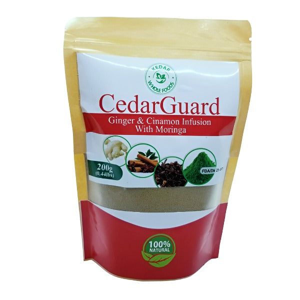 CedarGuard Ginger & Cinnamon Infusion with Moringa, 200g.