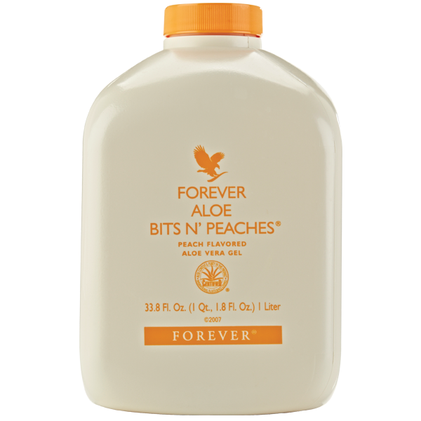 Forever Living, Forever Aloe Bits ‘N’ Peaches, 1Litre.