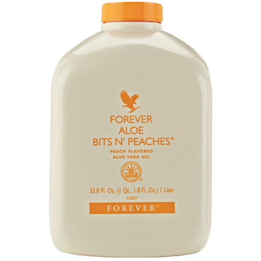 Forever Living, Forever Aloe Bits ‘N’ Peaches, 1Litre.