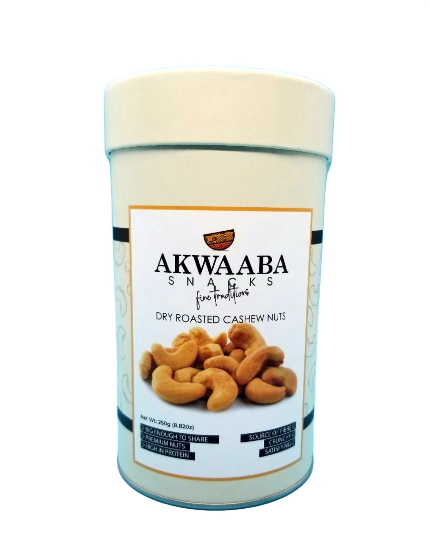Dry Roasted Cashew Nuts (Akwaaba Snacks)