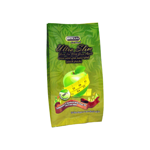 WB Stores Ultra Slim Tea - Green Tea with Green Apple (12 pouches x 10 Tea  Bags)