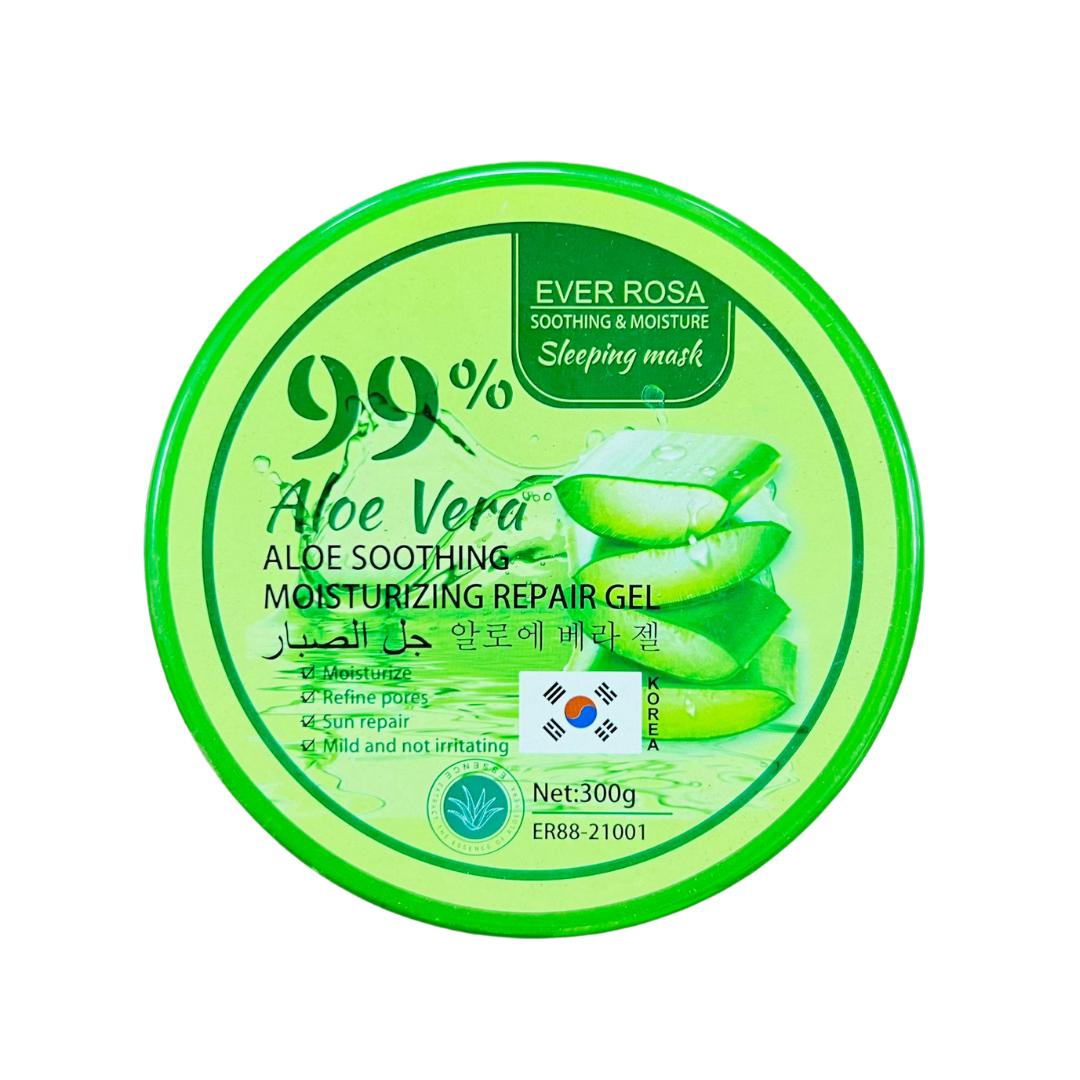 Aloe Vera Soothing and Moisturizing Repair Gel 300g (99%) Active,  Eva Rosa.