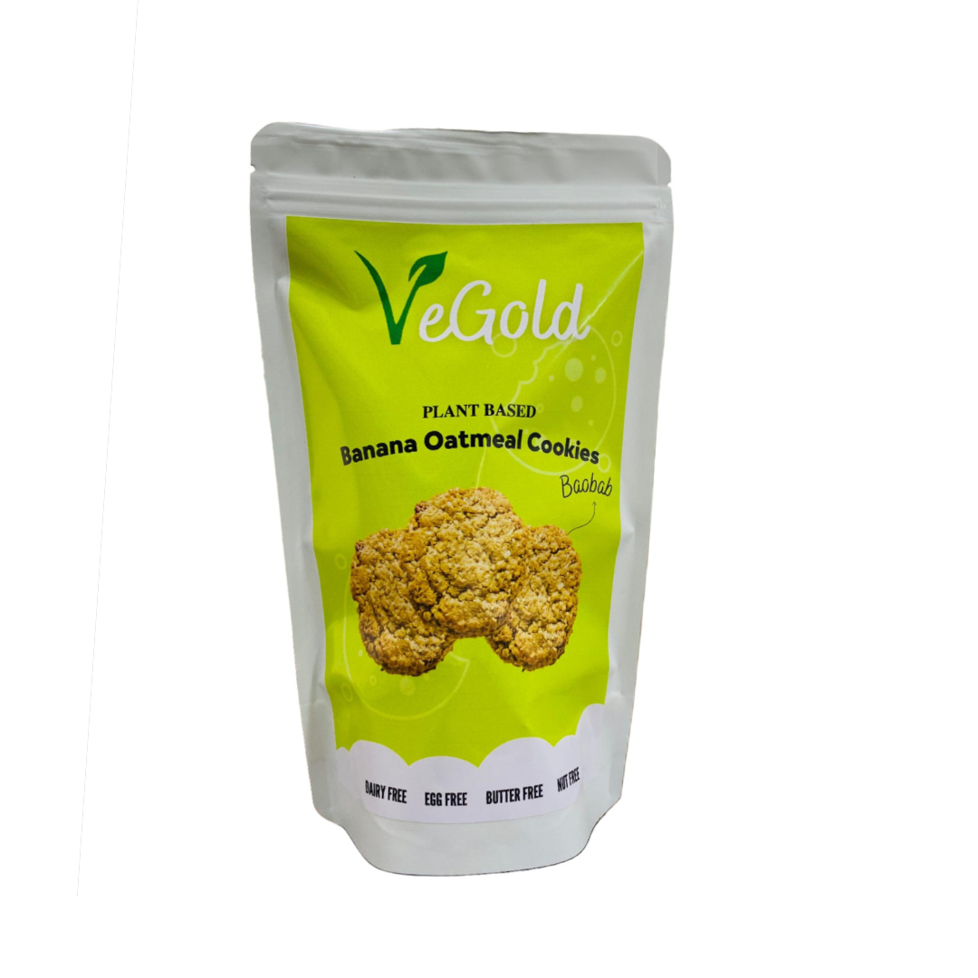Banana Oatmeal Cookies, (Plant based) 150g, VeGold.