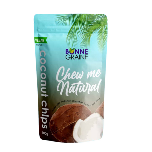 Coconut Chips (Chew Me Natural) 100g, Bonne Graine.