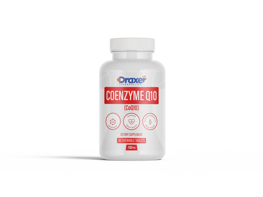 Coenzyme Q10 (CoQ10), 30 Chewable Tablets, Draxer