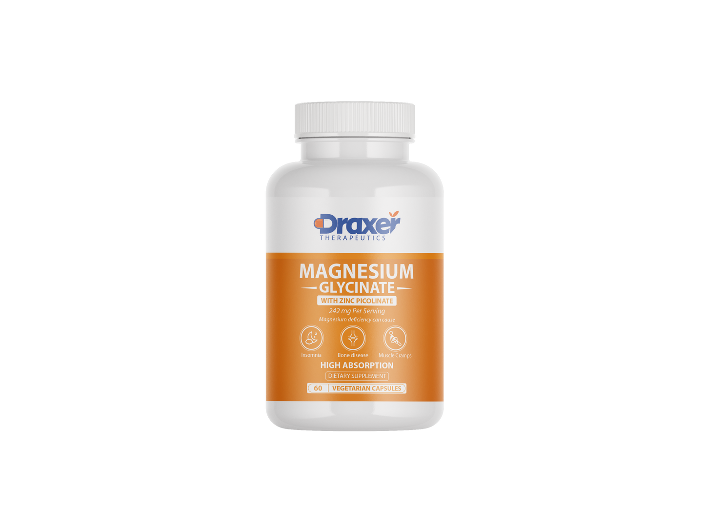 Magnesium Glycinate with Zinc Picolinate, 60 Capsules, Draxer