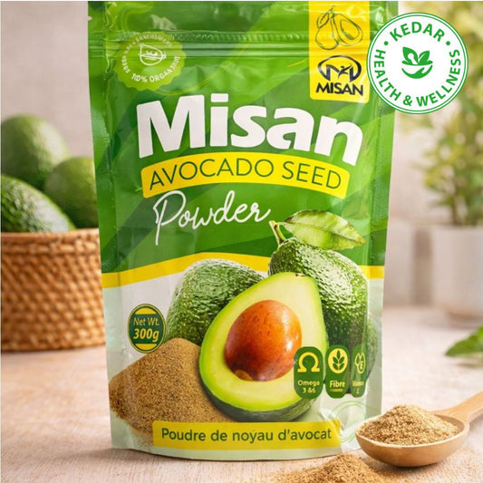 Avocado Seed Powder, 300g  Rich in (Omega 3&6 , Fibre and Vitamin E) Misan