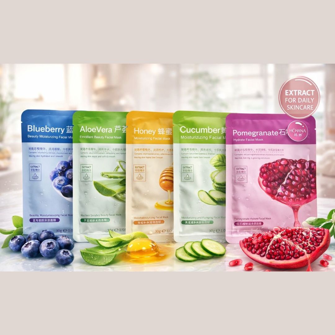 Face Masks – Natural Extract Sheet Masks for Glowing Skin, 30g | Kedar Health
