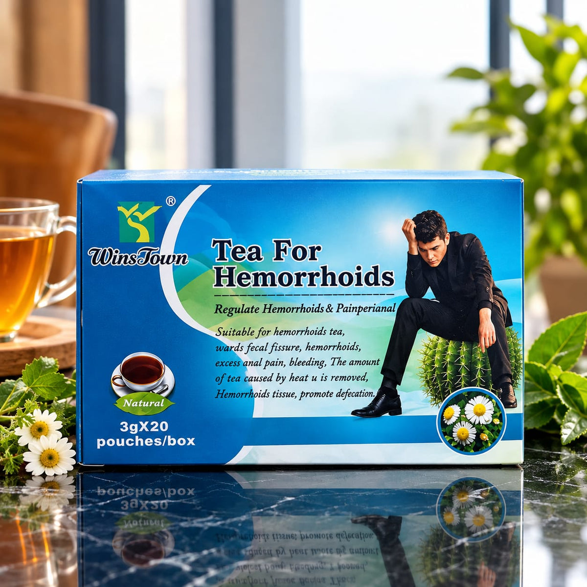 Hemorrhoids Tea - Natural Herbal Blend for Comfort and Healing – 20 Tea Bags, WinsTown
