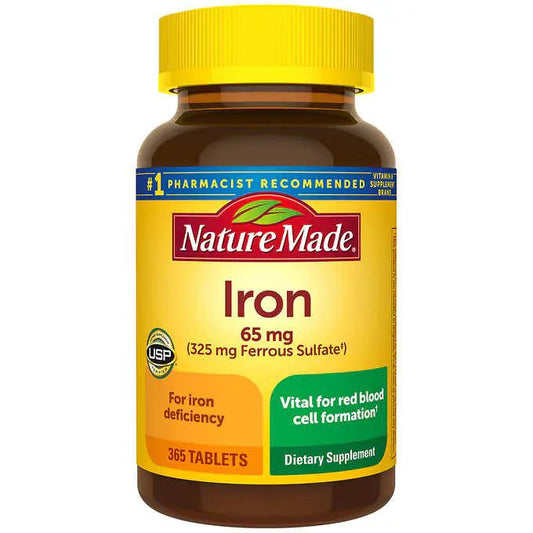Iron Dietary Supplement, 65mg, 365 Tablets, Nature's Made