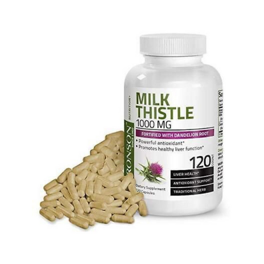 Milk Thistle Dietary Supplement 1000mg (120 Capsules).