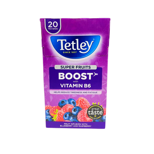 Super fruits Boost with Vitamin B6, Tetley, 20Teabags