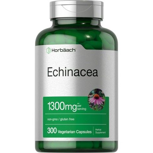 Echinacea Extract Capsules (1300mg, 300 Count, Vegan) Non- GMO, Horbaach.