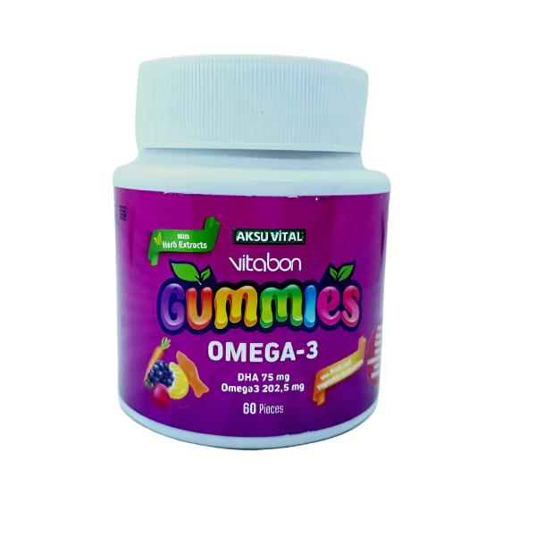 Omega-3 Gummies with Fruit and Herb Extracts, Vitabon, 60 pieces