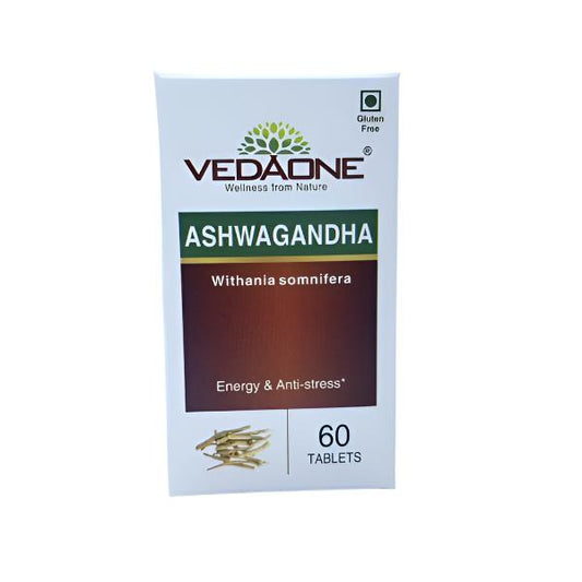 Organic Ashwagandha Tablets, Vedaone, 60 Tablets