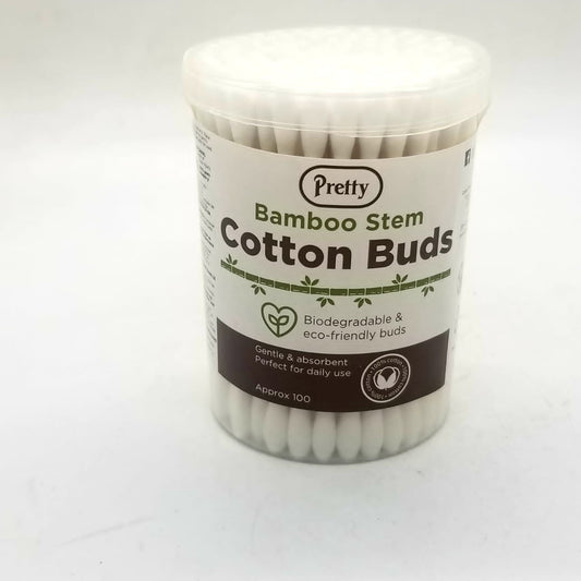 Cotton Buds, Bamboo Stem, 100 Pieces