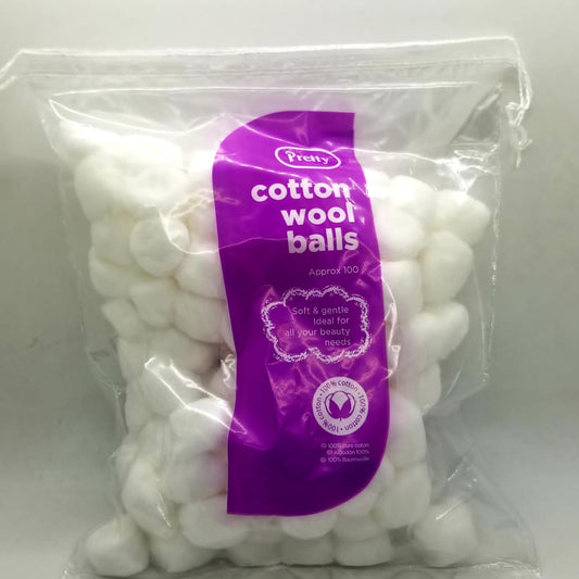 Cotton Wool Balls, 100% Cotton, 100 Balls