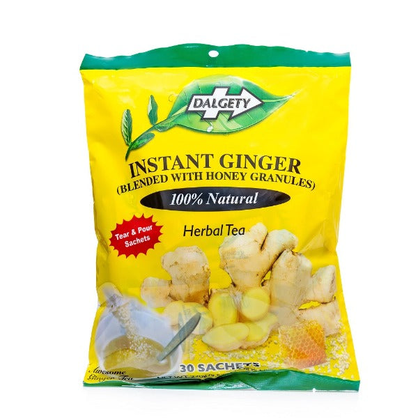 Instant Ginger Herbal Tea, Blended with Honey Granules, Dalgety Teas