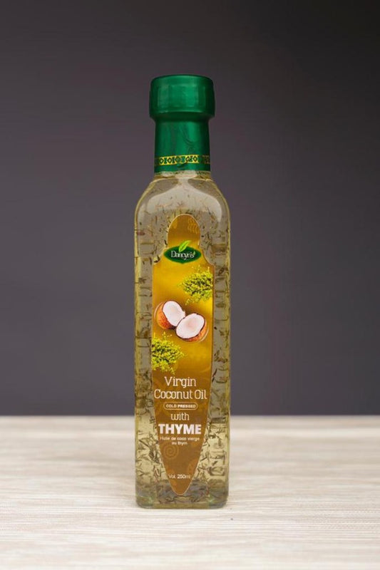 Virgin Coconut Oil, Cold Pressed with Thyme, 250ml, Dancyn's