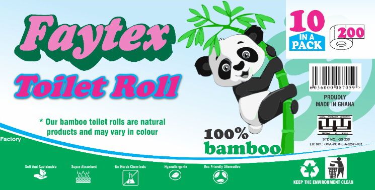Toilet Roll, Bamboo, 10 rolls, Faytex