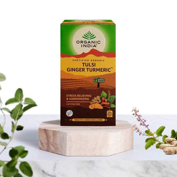 Tulsi Ginger Turmeric, Organic India, 25 Infusions