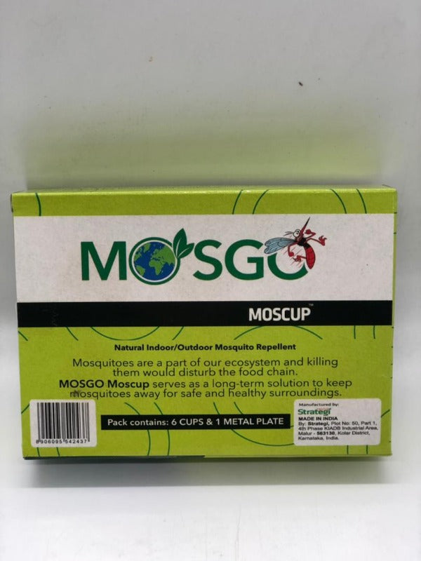 MOSGO Natural Herbal Mosquito and Insect Repellant Coil, MOSCUP, (Pack of 6)