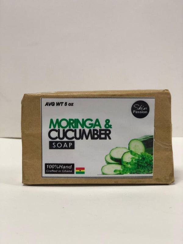 Skin Passion Moringa & Cucumber Bar Soap, 140g