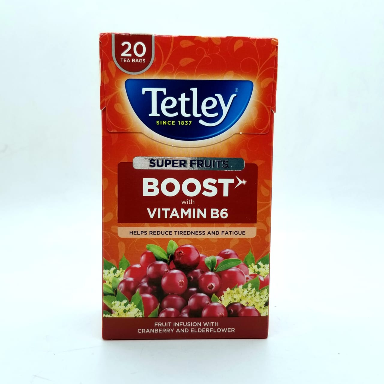 Super Fruits Boost with Vitamin B6, Tetley, 20 Teabgs