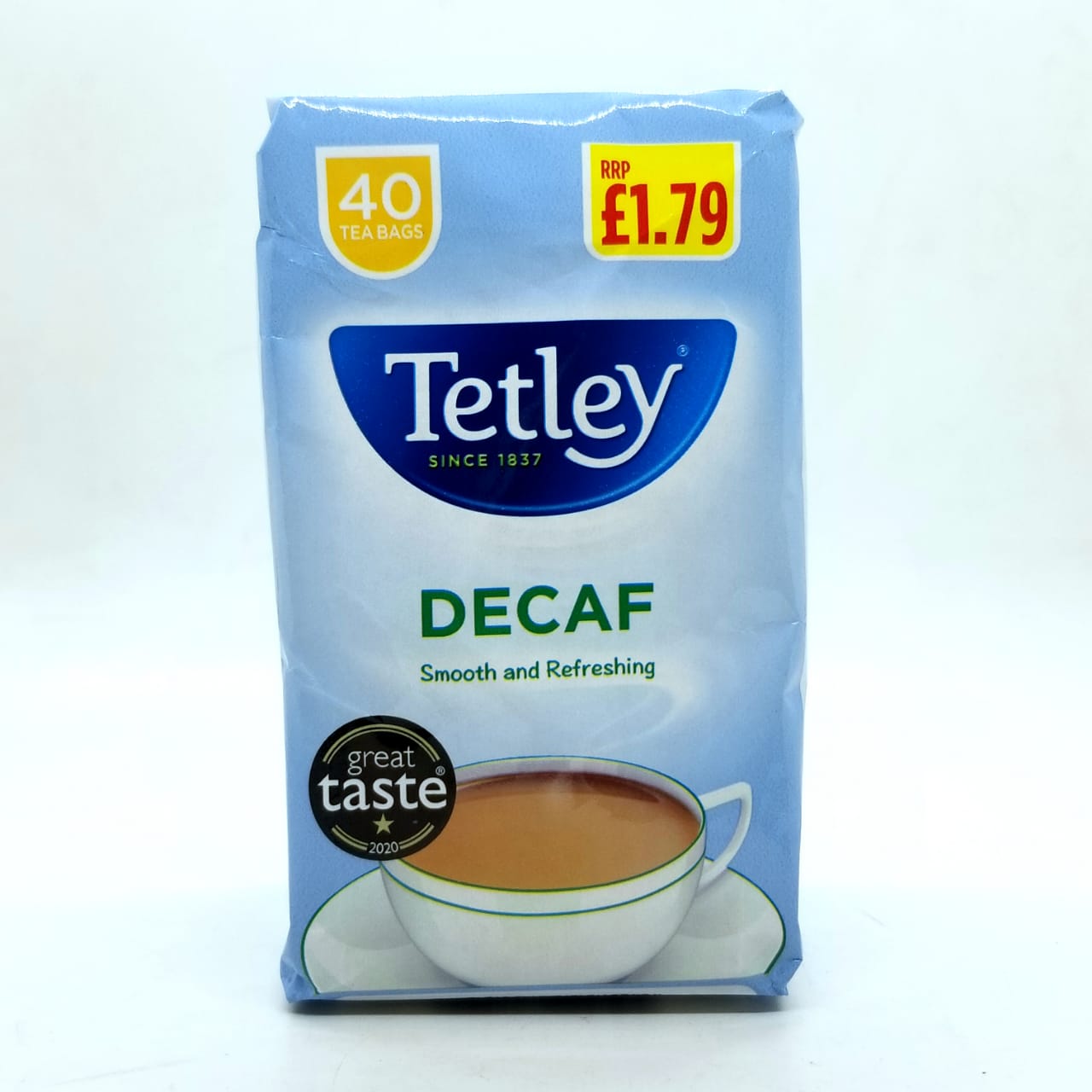 Decaffeinated Black Tea, Tetley, 40 Teabags