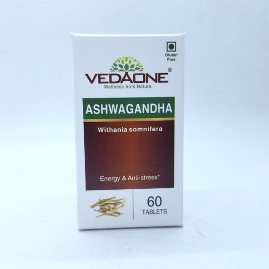 Organic Ashwagandha Tablets, Vedaone, 60 Tablets