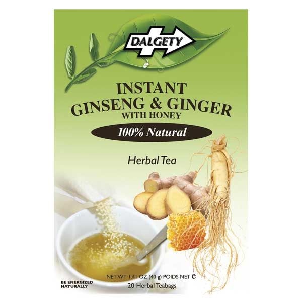 Ginseng and Ginger Herbal Tea With Honey, 18 Teabags, Dalgety Teas.
