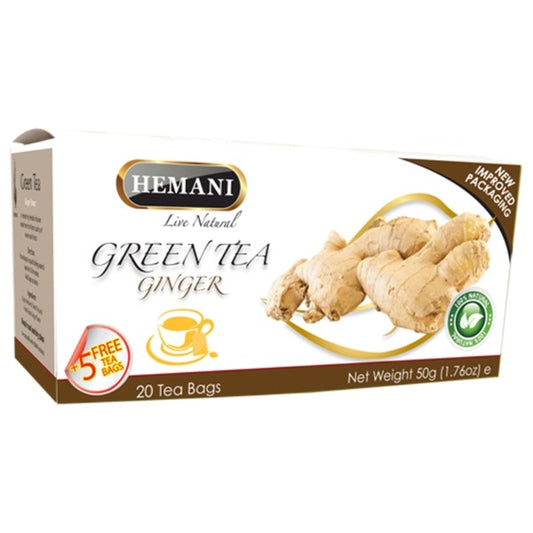 Hemani Green Tea Ginger, (20 Teabags)