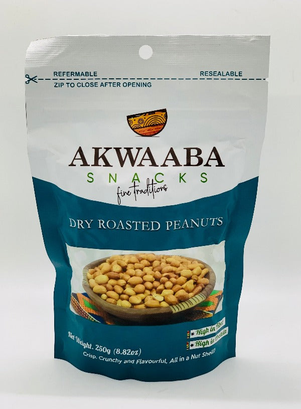 Dry Roasted Peanuts, 250g (Akwaaba Snacks)