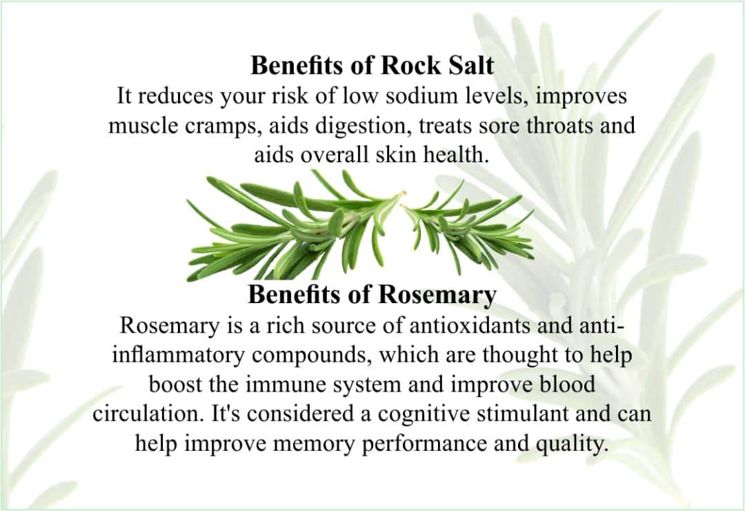 Herb Salt, (Salt & Rosemary) Seasoning, 150g.